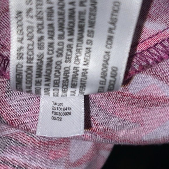 Kika Vargas x Target Pink Mum Floral Scallop Back Peplum Blouse Size 1X - Picture 12 of 14